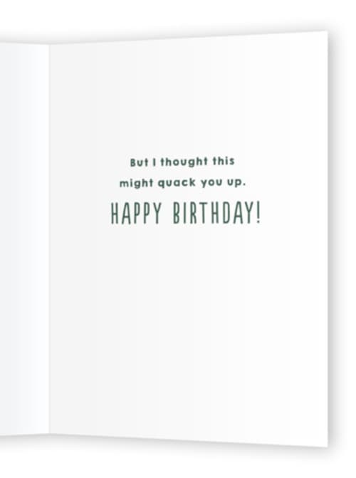 This is a mint birthday cards for him with standard by Everett Paper Goods called fowl humor printing on signature in greeting cards
