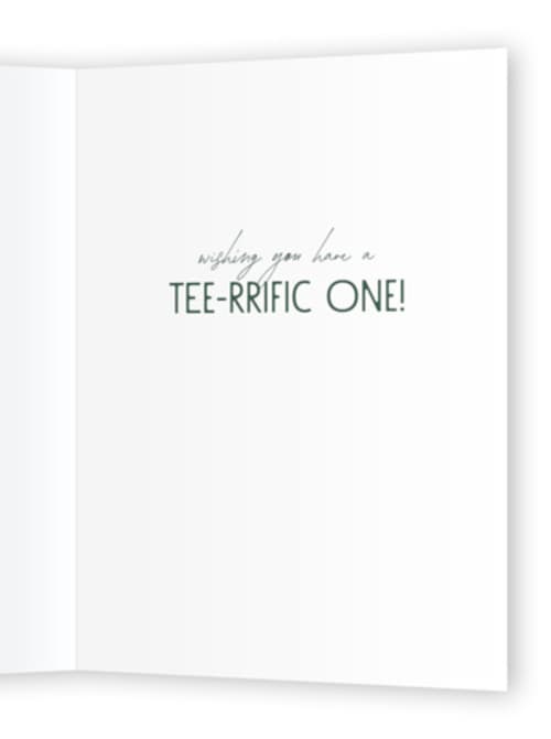 This is a evergreen birthday cards for him with standard by Tamara Hilje called birdieday printing on signature in greeting cards
