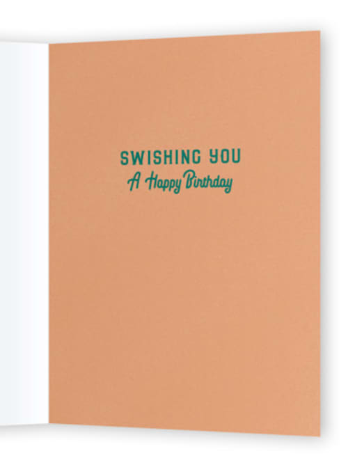 This is a jungle birthday cards for him with standard by Becky Nimoy called swishing you a happy birthday printing on signature in greeting cards