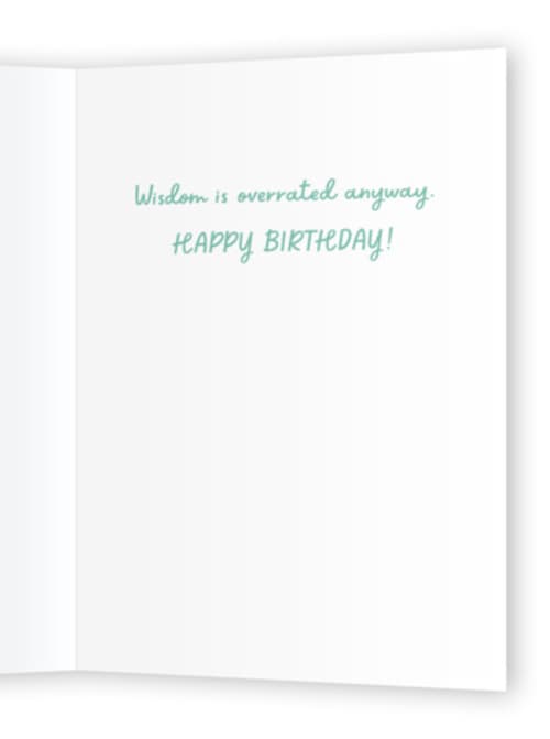 This is a tangerine birthday cards for him with standard by Brandy Folse called overrated printing on signature in greeting cards