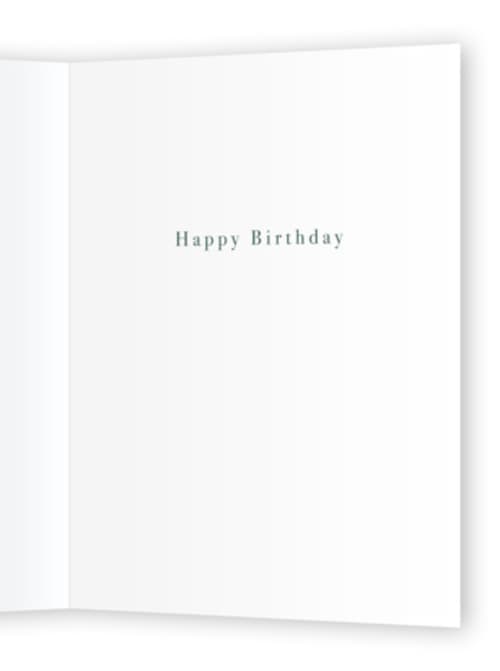 This is a evergreen birthday cards for him with standard by Juliana Zimmermann called classy printing on signature in greeting cards