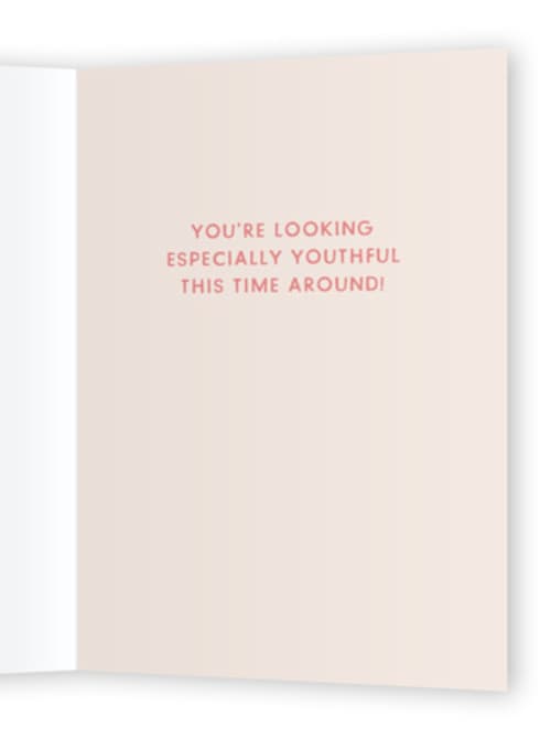 This is a blush birthday cards for her with standard by Shari Margolin called 29 forever printing on signature in greeting cards