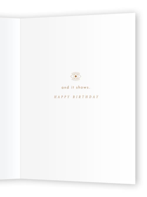 This is a snow birthday cards for her with standard by Maja Cunningham called lucky star printing on signature in greeting cards