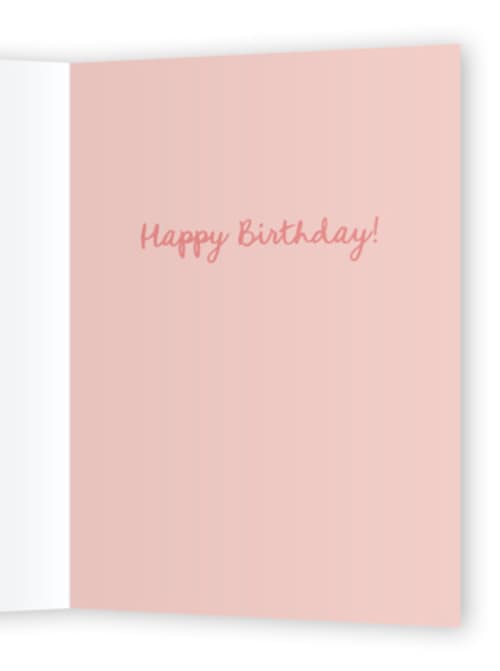This is a mint birthday cards for her with standard by Creo Study called birthday balloon printing on signature in greeting cards