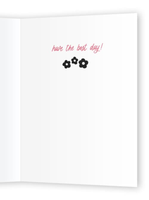 This is a ebony birthday cards for her with standard by Kelly Watkins called fun flowers printing on signature in greeting cards