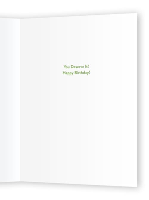 This is a lilac birthday cards for her with standard by Ana Peake called treat yourself kitty! printing on signature in greeting cards
