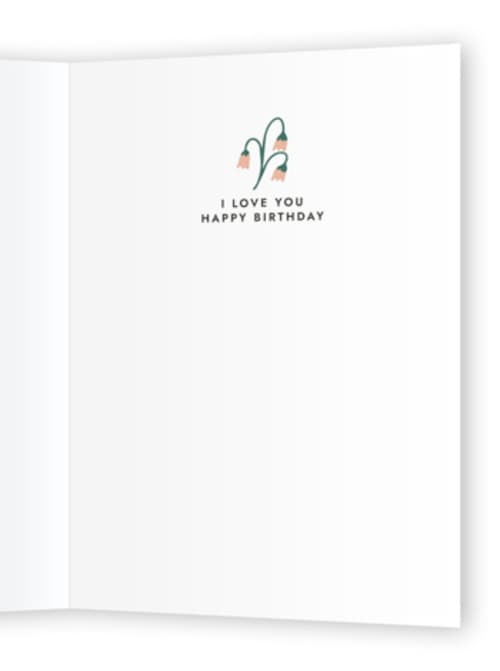 This is a juniper birthday cards for her with standard by Darby McGuire called more like a sister printing on signature in greeting cards