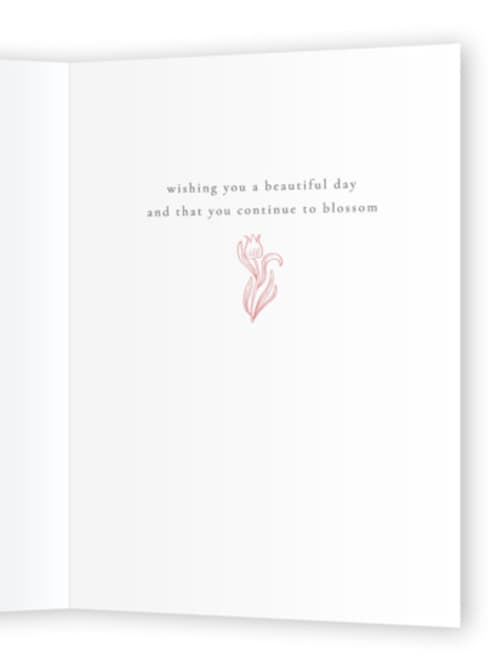 This is a hibiscus birthday cards for her with standard by frau brandt called floral happiness printing on signature in greeting cards