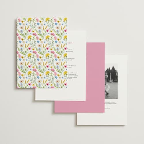 This is a garden petite wedding invitations with foil pressed by Yaling Hou Suzuki called bright garden printing on signature in petite