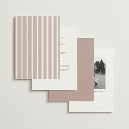 This is a spring mist petite wedding invitations with foil pressed by Erin L. Wilson called meadow printing on signature in petite