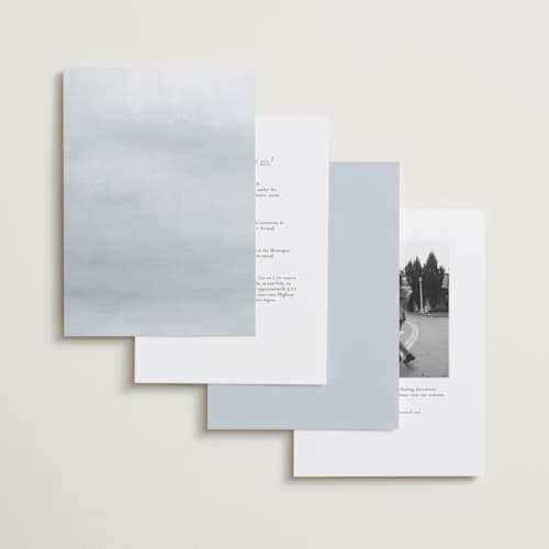 This is a pearl petite wedding invitations with foil pressed by Nicole Walsh called gilded frame printing on signature in petite