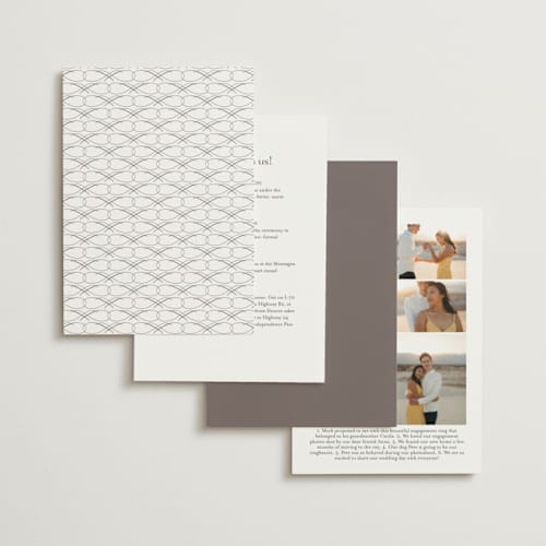 This is a snow petite wedding invitations with foil pressed by Kaydi Bishop called eternal printing on signature in petite