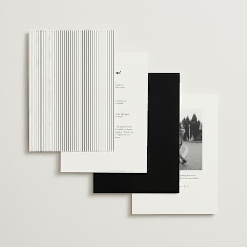 This is a pearl foil stamped wedding invitations with foil pressed by Baumbirdy called scallop frame printing on signature in standard
