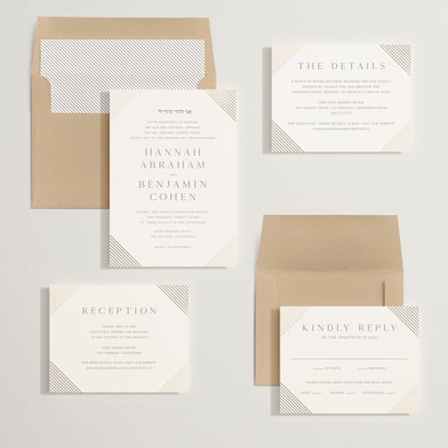 This is a slate foil stamped wedding invitations with foil pressed by Vanessa Doyle called song of solomon printing on signature in standard