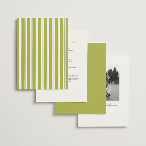 This is a avocado foil stamped wedding invitations with foil pressed by Ani Somi called calia printing on signature in standard
