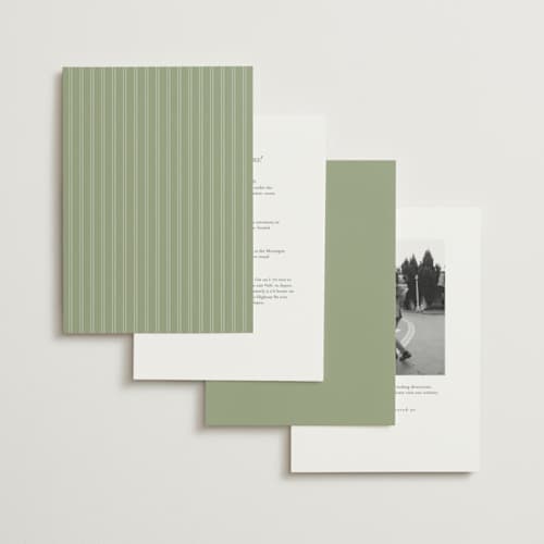 This is a garden foil stamped wedding invitations with foil pressed by Kelly Schmidt called greenwood printing on signature in standard