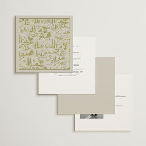 This is a lemon foil stamped wedding invitations with foil pressed by Lucrecia Caporale called country elegance printing on signature in standard