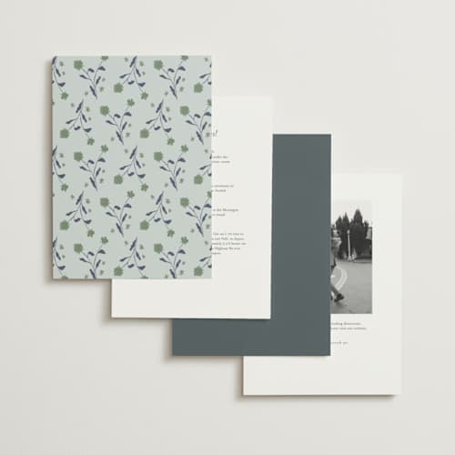 This is a frozen foil stamped wedding invitations with foil pressed by Nicoletta Savod called parisian garden printing on signature in standard