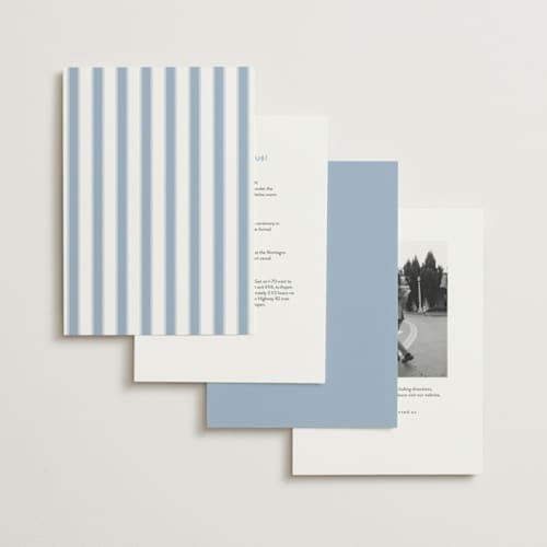 This is a royal navy foil stamped wedding invitations with foil pressed by Olivia Raufman called anchored printing on signature in standard