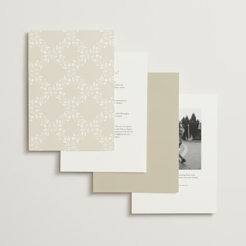 This is a cloudy foil stamped wedding invitations with foil pressed by Jennifer Postorino called embrace printing on signature in standard
