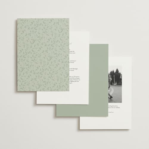 This is a pistachio foil stamped wedding invitations with foil pressed by Simona Camp called southern romance printing on signature in standard