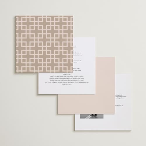 This is a latte foil stamped wedding invitations with foil pressed by Stacy Maalouf called framed photo printing on recycled smooth signature in standard