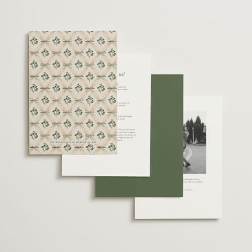This is a emerald foil stamped wedding invitations with foil pressed by Claudia Orengo called tuileries printing on signature in standard