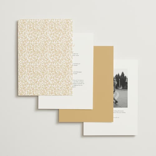 This is a tropical foil stamped wedding invitations with foil pressed by Susan Moyal called flouriishing printing on signature in standard