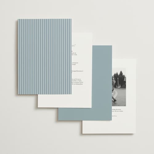 This is a sky foil stamped wedding invitations with foil pressed by Kate Ahn called mirin printing on signature in standard