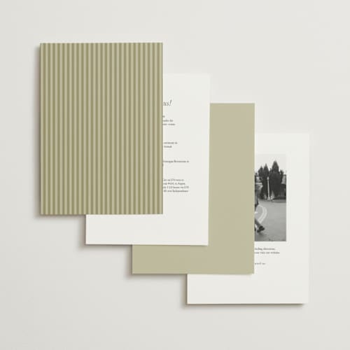 This is a moss foil stamped wedding invitations with foil pressed by Kate Ahn called mirin printing on signature in standard