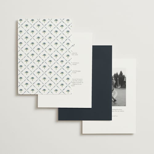 This is a lakes foil stamped wedding invitations with foil pressed by Sarah Knight called swan song printing on signature in standard