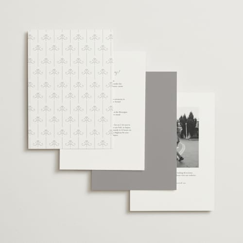This is a sugar foil stamped wedding invitations with foil pressed by chocomocacino called toulomotiri printing on signature in standard