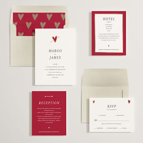 This is a snow foil stamped wedding invitations with foil pressed by Ani Somi called amore printing on signature in standard