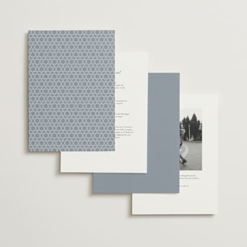 This is a frost foil stamped wedding invitations with foil pressed by Nam Bourassa called pomegranate floral frame printing on signature in standard