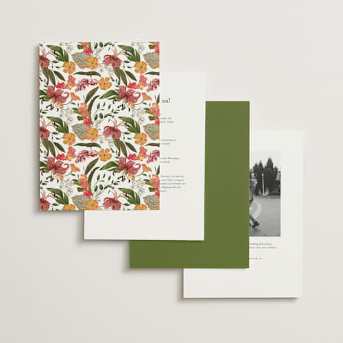 This is a summer foil stamped wedding invitations with foil pressed by Susan Moyal called harmony printing on signature in standard