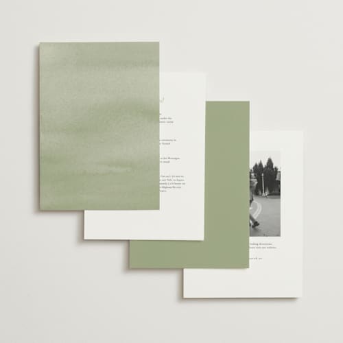 This is a ivy foil stamped wedding invitations with foil pressed by Everett Paper Goods called canopy printing on signature in standard
