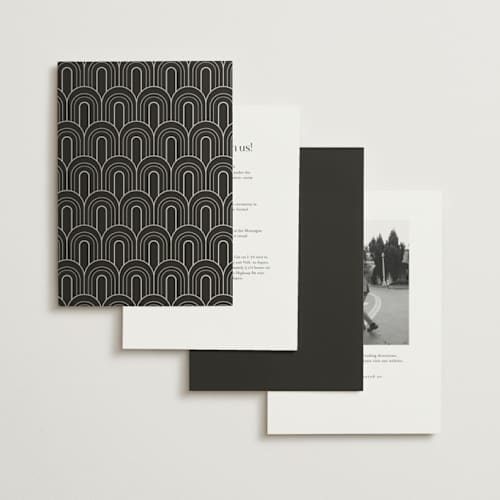This is a truffle foil stamped wedding invitations with foil pressed by Vera Lim called the arc printing on signature in standard