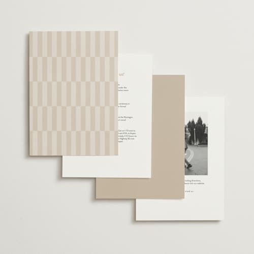 This is a linen foil stamped wedding invitations with foil pressed by Kelly Schmidt called modern corner printing on signature in standard