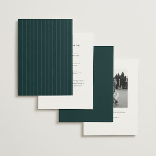 This is a deep sea foil stamped wedding invitations with foil pressed by Erin German called autumnal arch printing on signature in standard