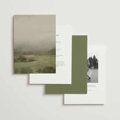 This is a graphite foil stamped wedding invitations with foil pressed by Everett Paper Goods called hillside printing on signature in standard