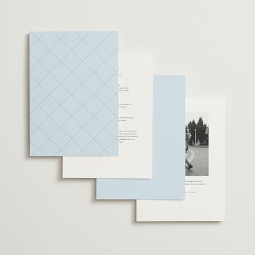 This is a sky foil stamped wedding invitations with foil pressed by Pati Cascino called aatreya printing on signature in standard