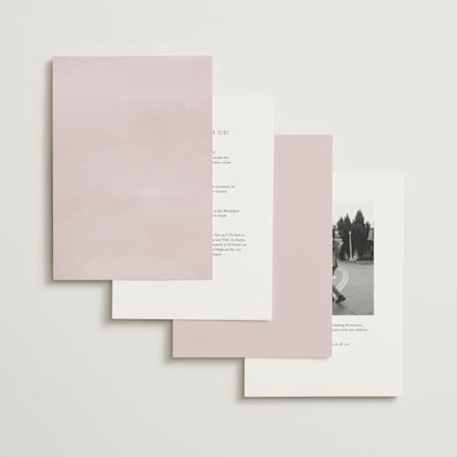This is a lilac foil stamped wedding invitations with foil pressed by Everett Paper Goods called flowering vine printing on signature in standard