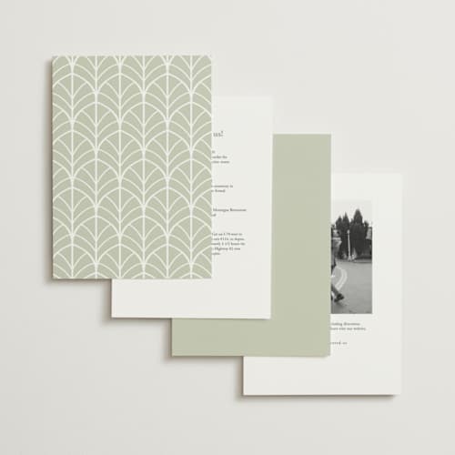 This is a sand foil stamped wedding invitations with foil pressed by Maria Alou called vintage palms printing on signature in standard