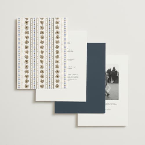 This is a periwinkle foil stamped wedding invitations with foil pressed by Erin German called sadie printing on signature in standard