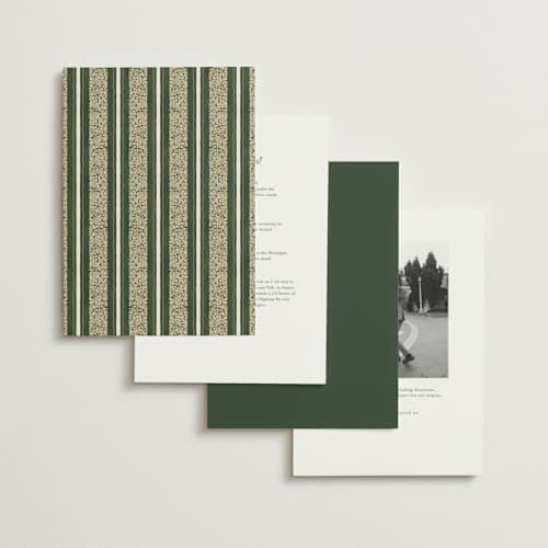 This is a twilight foil stamped wedding invitations with foil pressed by Leah Bisch called in the garden printing on signature in standard