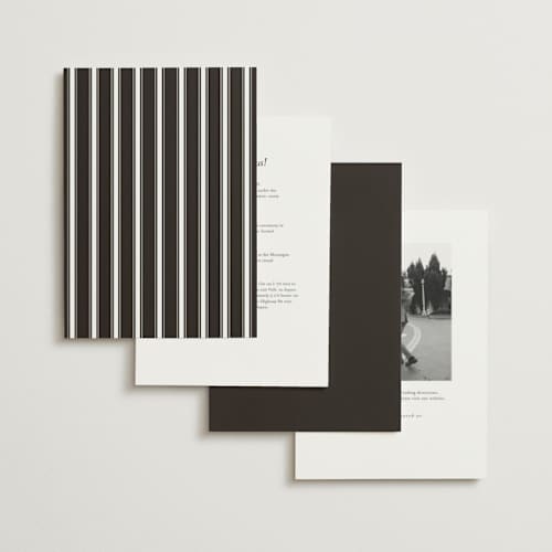 This is a tuxedo foil stamped wedding invitations with foil pressed by Erin L. Wilson called meadow printing on signature in standard