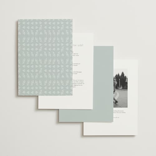 This is a mist foil stamped wedding invitations with foil pressed by Hannah Williams called blue garden printing on signature in standard