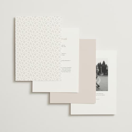 This is a lily foil stamped wedding invitations with foil pressed by Owl and Toad called courtyard printing on signature in standard