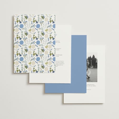 This is a coastal foil stamped wedding invitations with foil pressed by Susan Moyal called garden whisper printing on signature in standard
