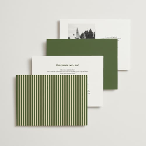 This is a olive foil stamped wedding invitations with foil pressed by Megan Davis called aperitif printing on signature in standard